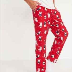 Old Navy Red Snowman Print Men's Lounge Pants